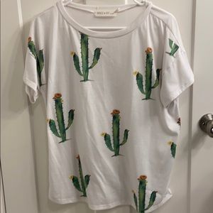 White Cactus Tee
